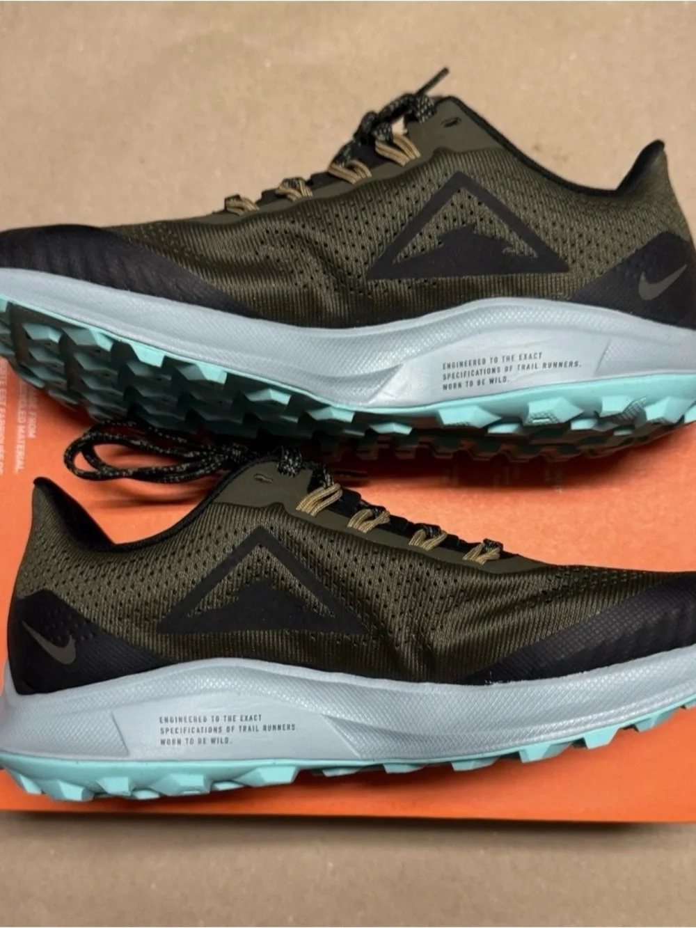 Nike Air Zoom Pegasus 36 Trail Cargo Khaki Womens size 5 Trail Hiking Shoes NEW!